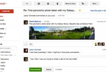 Google+: ora è possibile gestire le notifiche direttamente da Gmail