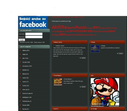 Onlinegiochi.org: social network e giochi flash