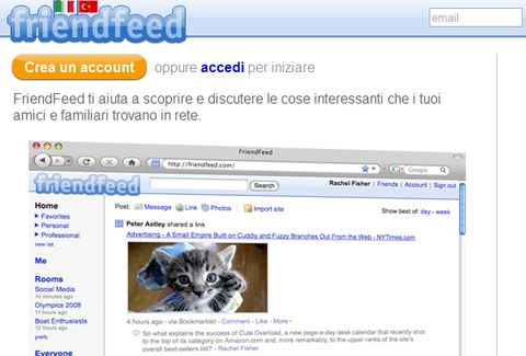 friendfeed in italiano
