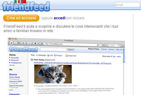 FriendFeed ora parla italiano