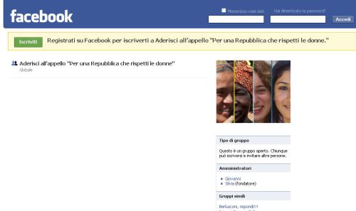 Facebook: nuovo gruppo per la dignità delle donne