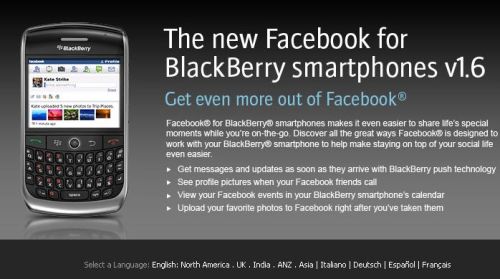 Facebook per BlackBerry: disponibili nuove funzioni per la versione 1.6