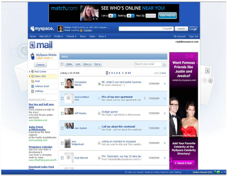 Novità MySpace: nuova beta e mail illimitate