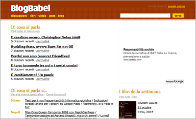 Pazzi per la blogosfera? Compratevi Blogbabel