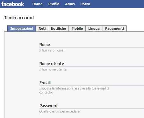 Come cambiare il nome utente su Facebook