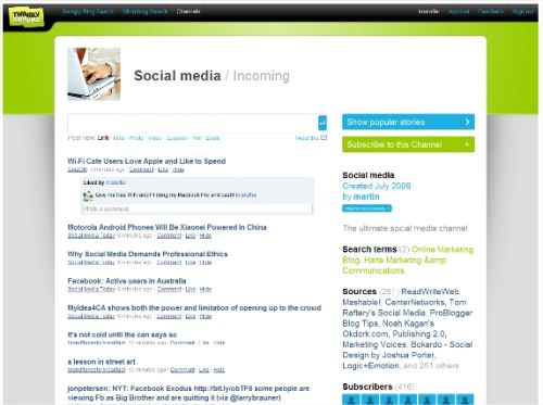 Twingly: canali di ricerca per blog e social network