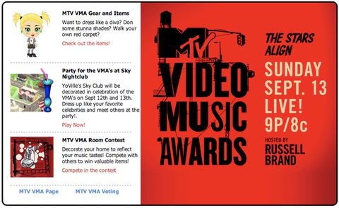 YoVille e MTV insieme per i Video Music Award