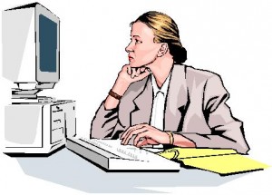Donna al computer