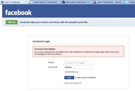 Facebook: account fuori uso per molti utenti italiani