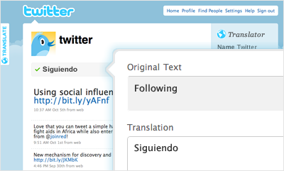 twitter tradotto in altre lingue