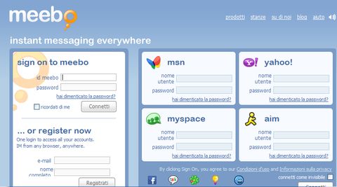Meebo, il messenger web per chattare su Facebook