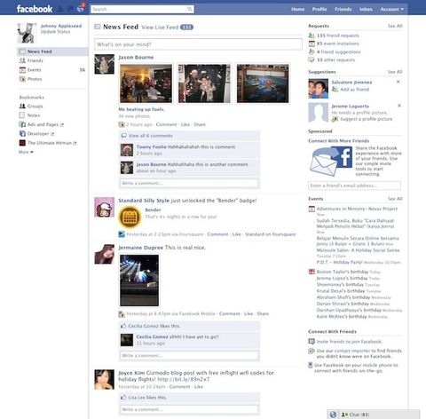 Facebook cambia layout, ecco le foto