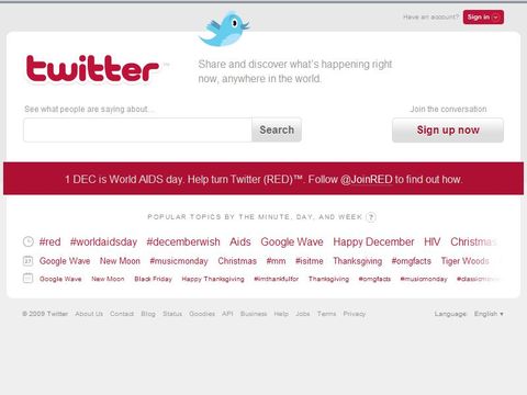 twitter in red