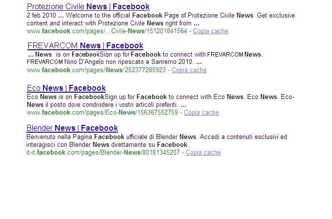 Google indicizza gli aggiornamenti di Facebook
