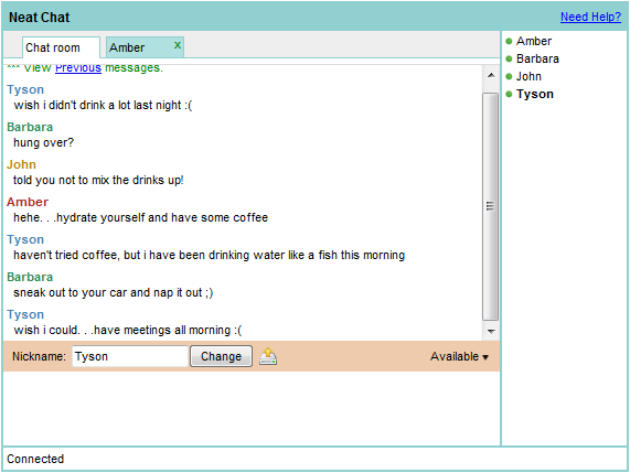 Instant messaging collettivo su Neat Chat