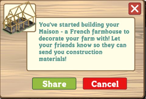 Trucchi Farmville: costruire la Maison in pochi giorni