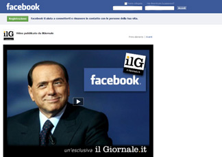 Berlusconi su Facebook
