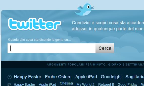 Twitter home page