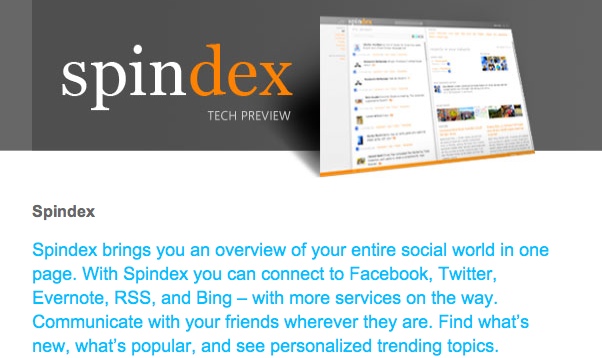 Microsoft Spindex per filtrare i social network