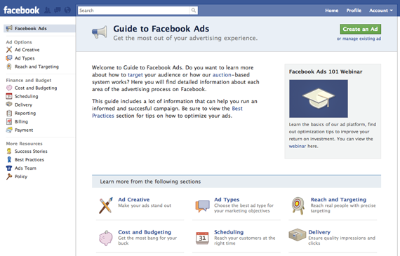 Facebook lancia una guida alle Facebook Ads