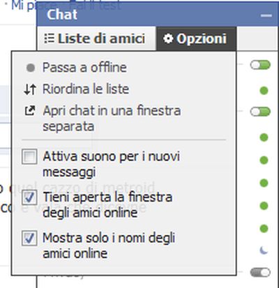 FB invisibile in chat