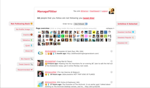 Gestiamo i follower con Manage Flitter