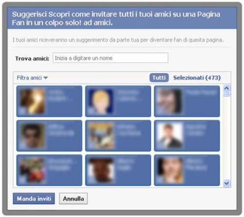 Facebook: suggeriamo "tutti gli amici"