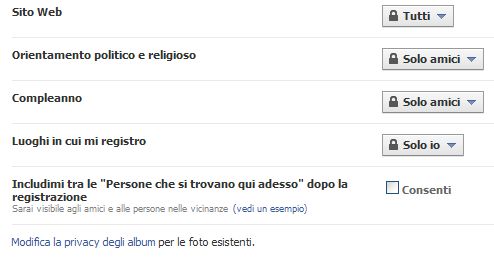 fb places privacy