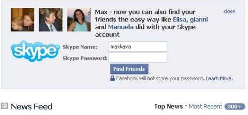 Facebook e Skype