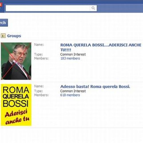 Bossi aumenta i suoi nemici su Facebook