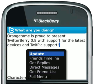 Twitter, aggiornato il client per BlackBerry