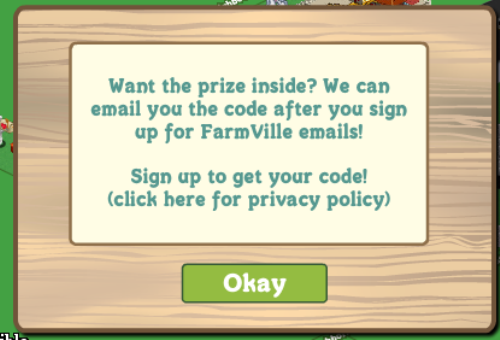 FarmVille privacy