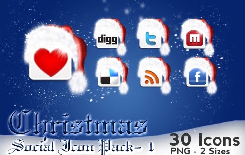 Icone social network dedicate al Natale