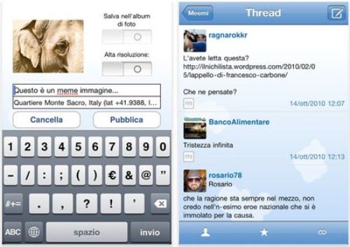 Meemi arriva sull'iPhone