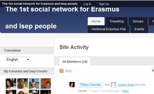 Nuovo social network dedicato all'Erasmus