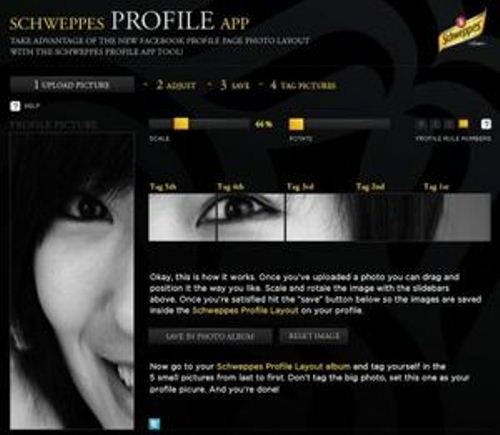 Personalizzare Facebook con Schweppes Profile