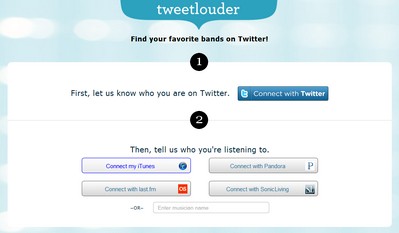 TweetLouder, trovare e seguire i cantanti preferiti su Twitter