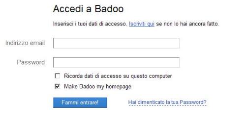 Cambiare password a Badoo