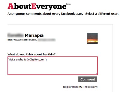 AboutEveryone: lasciare commenti anonimi agli amici di Facebook