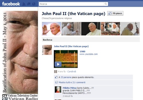 Giovanni Paolo II su Facebook