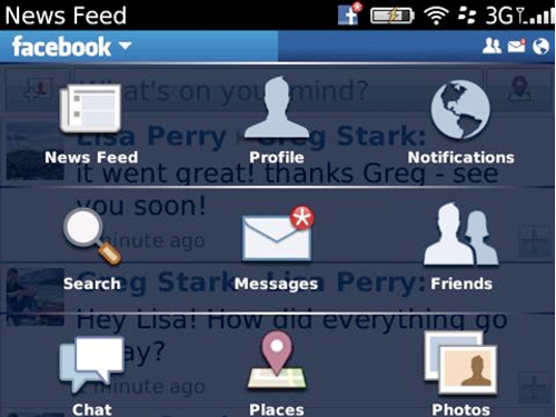 Facebook per BlackBerry, nuova versione disponibile