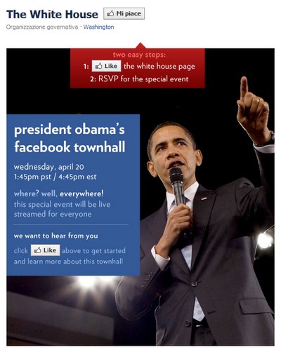 Barack Obama evento live Facebook