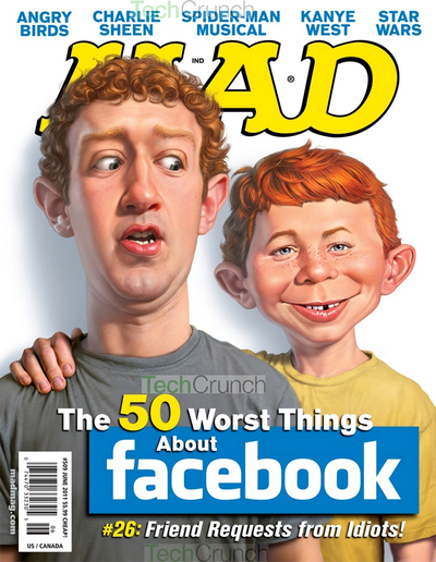 Mark Zuckerberg sulla copertina di Mad Magazine