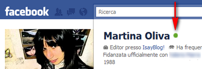 Facebook indicatore di stato profilo