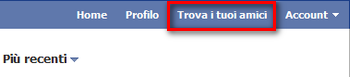 Facebook Trova i tuoi amici