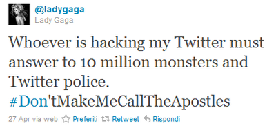 Lady Gaga colpita da un nuovo attacco hacker su Twitter