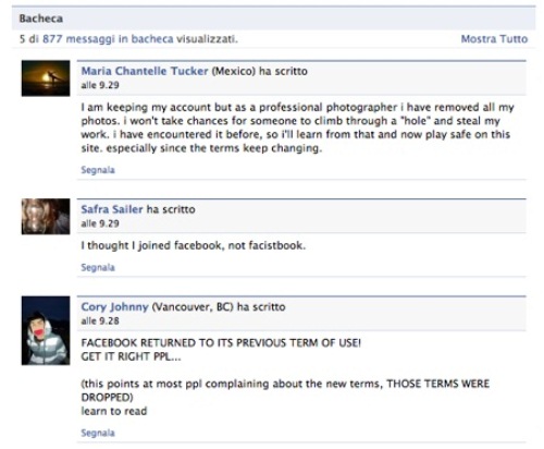 Commenti Facebook