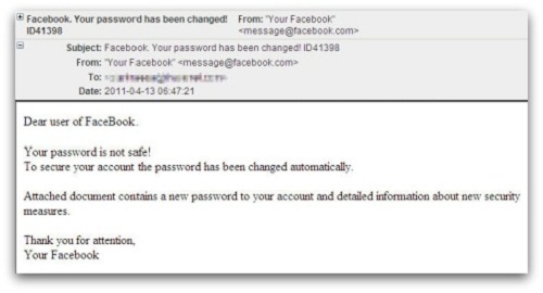 Facebook Email Malware