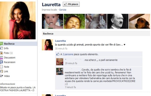 Lauretta: nuova folle su Facebook