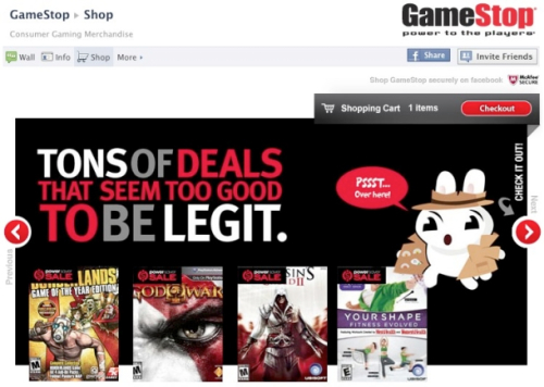 Gamestop apre un negozio su Facebook